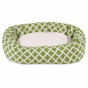 Majestic Pet Replacement Cover - 40 inch Sage Bamboo Sherpa Bagel Dog Bed, Green